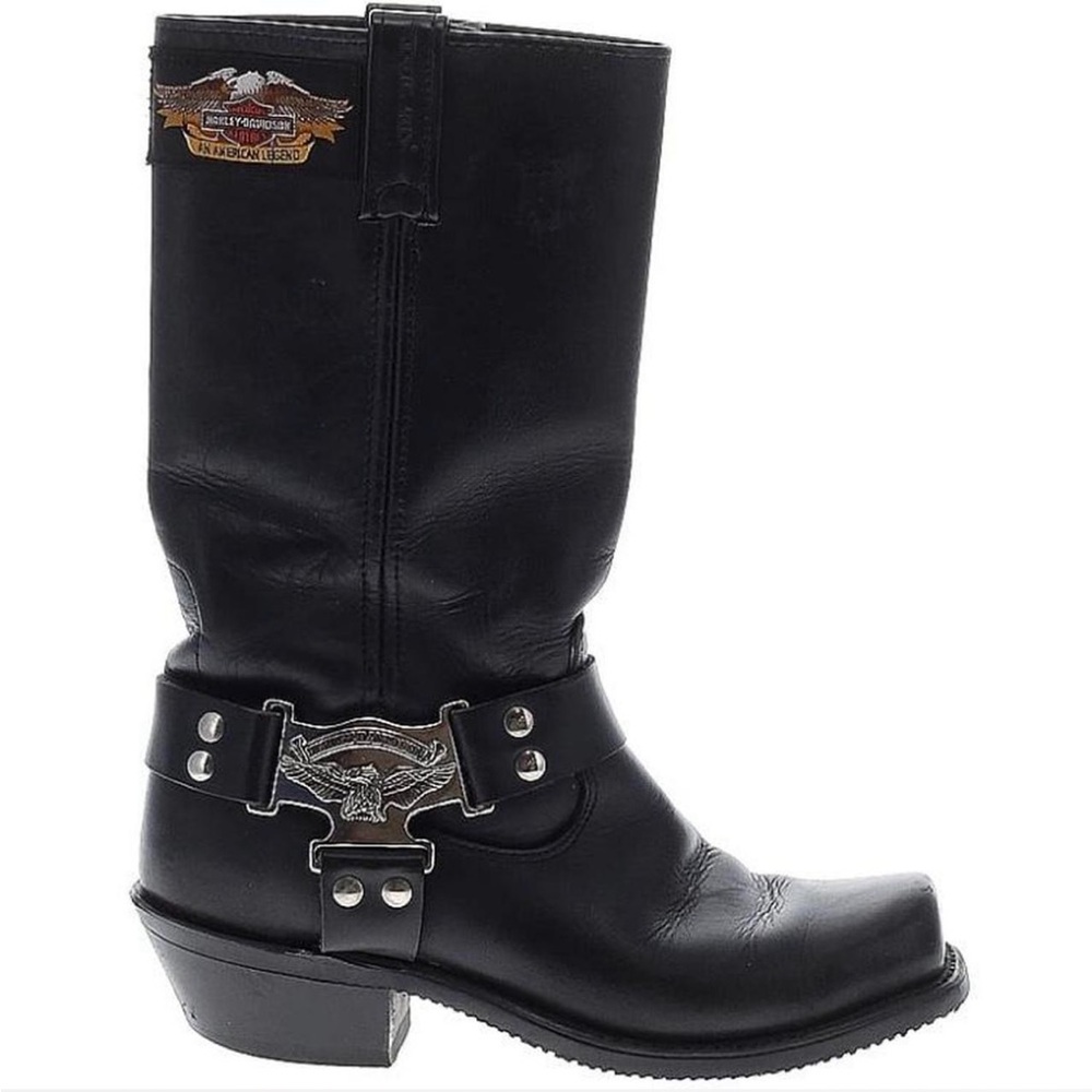 Mid calf Harley Davidson moto boot